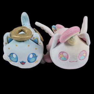 Lot of 2 Aphmau Meemeows 6" Mystery Unicorn Cat & Angel Cat Plush